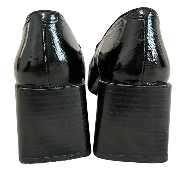 NWOT L'INTERVALLE BARNABY BLACK LEATHER BLOCK HEEL LOAFERS - 39 - Picture 3 of 12